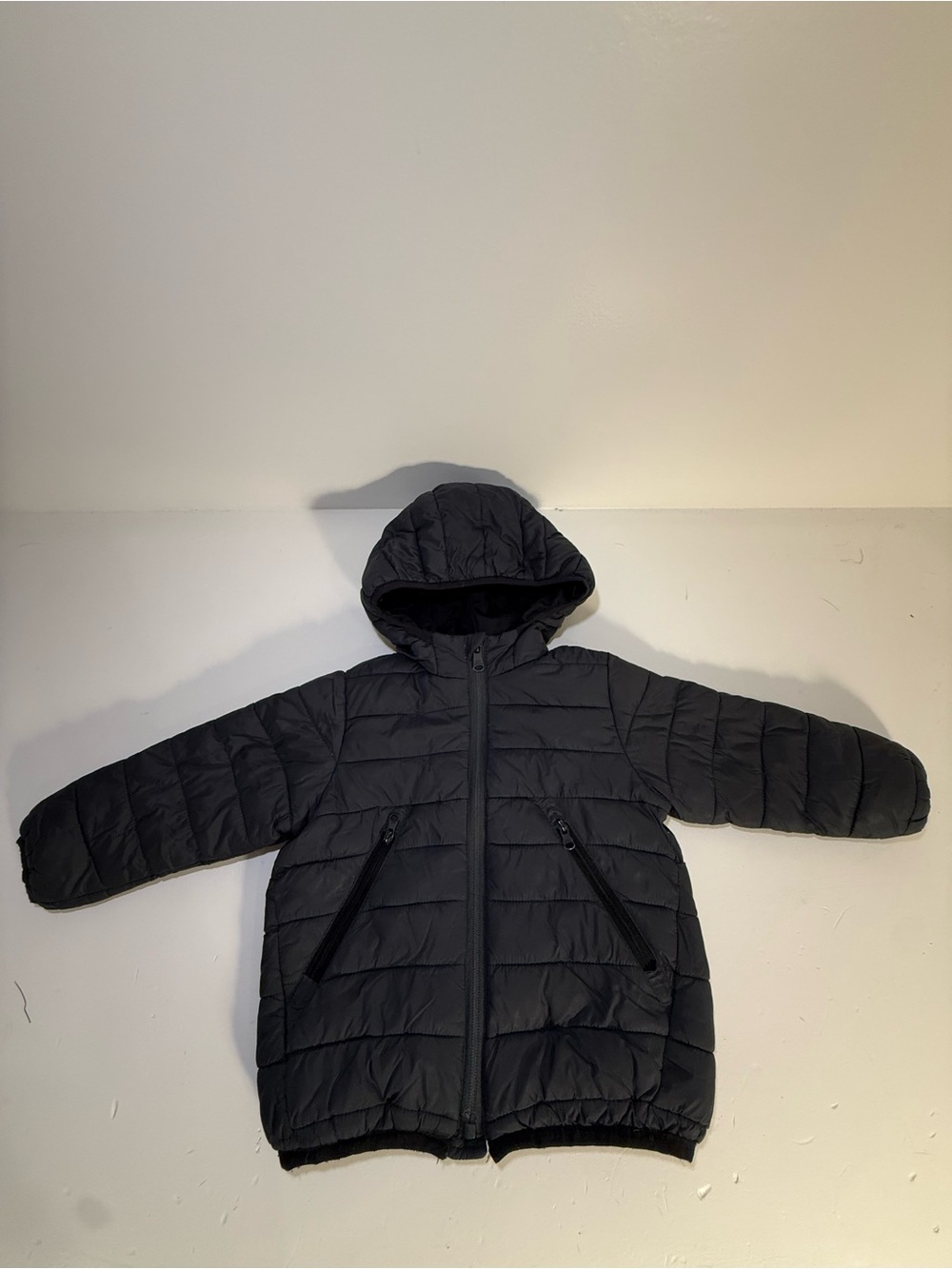 Zara Hooded Black Puffer Jacket 12-18 Months Toddler Unisex
